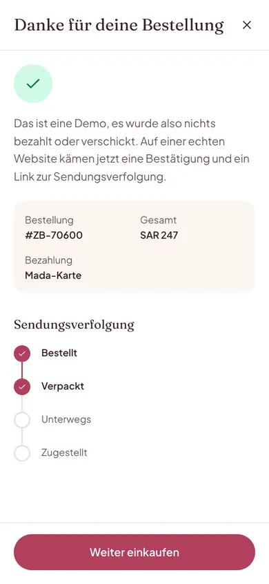 Bestellt, mit Sendungsverfolgung